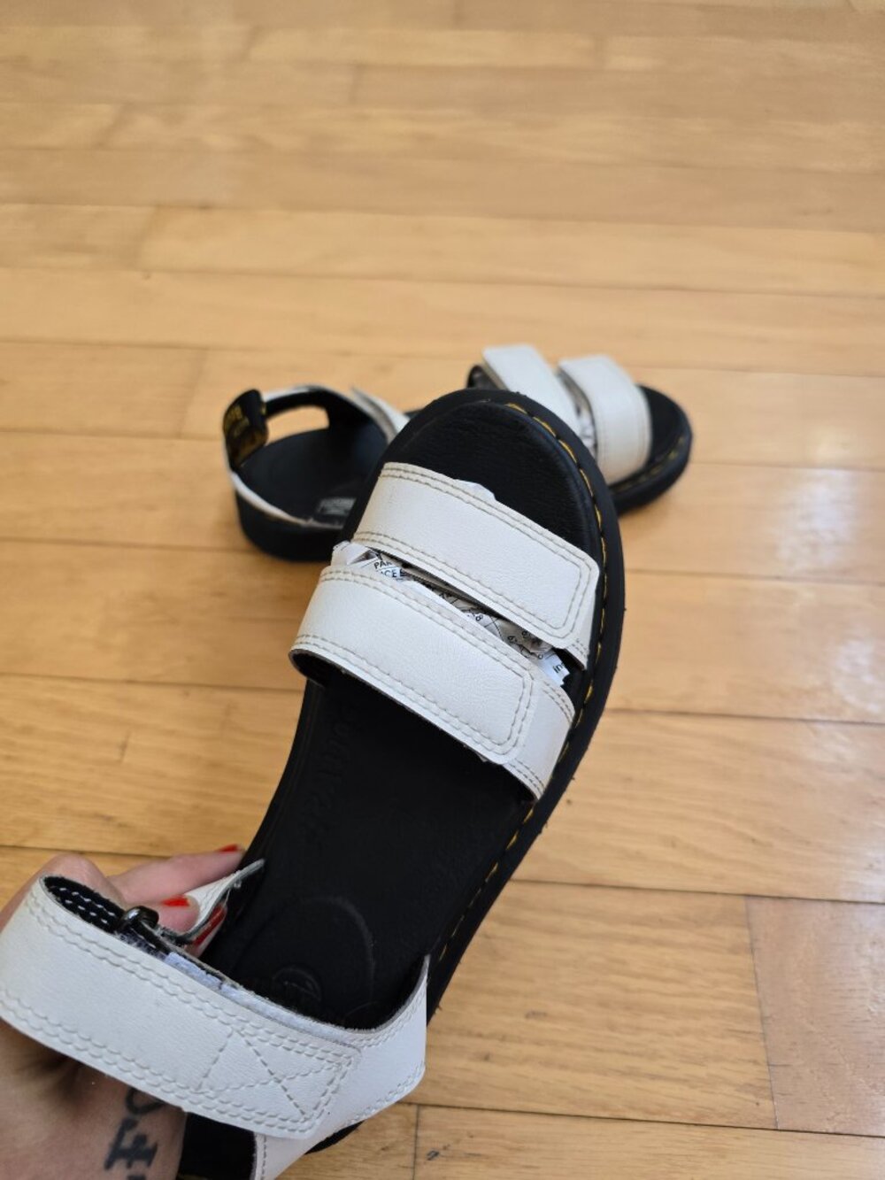 Dr Martens | Klaire J white hydro leather strappy platform sandals | KIDS 3 - Picture 3 of 9
